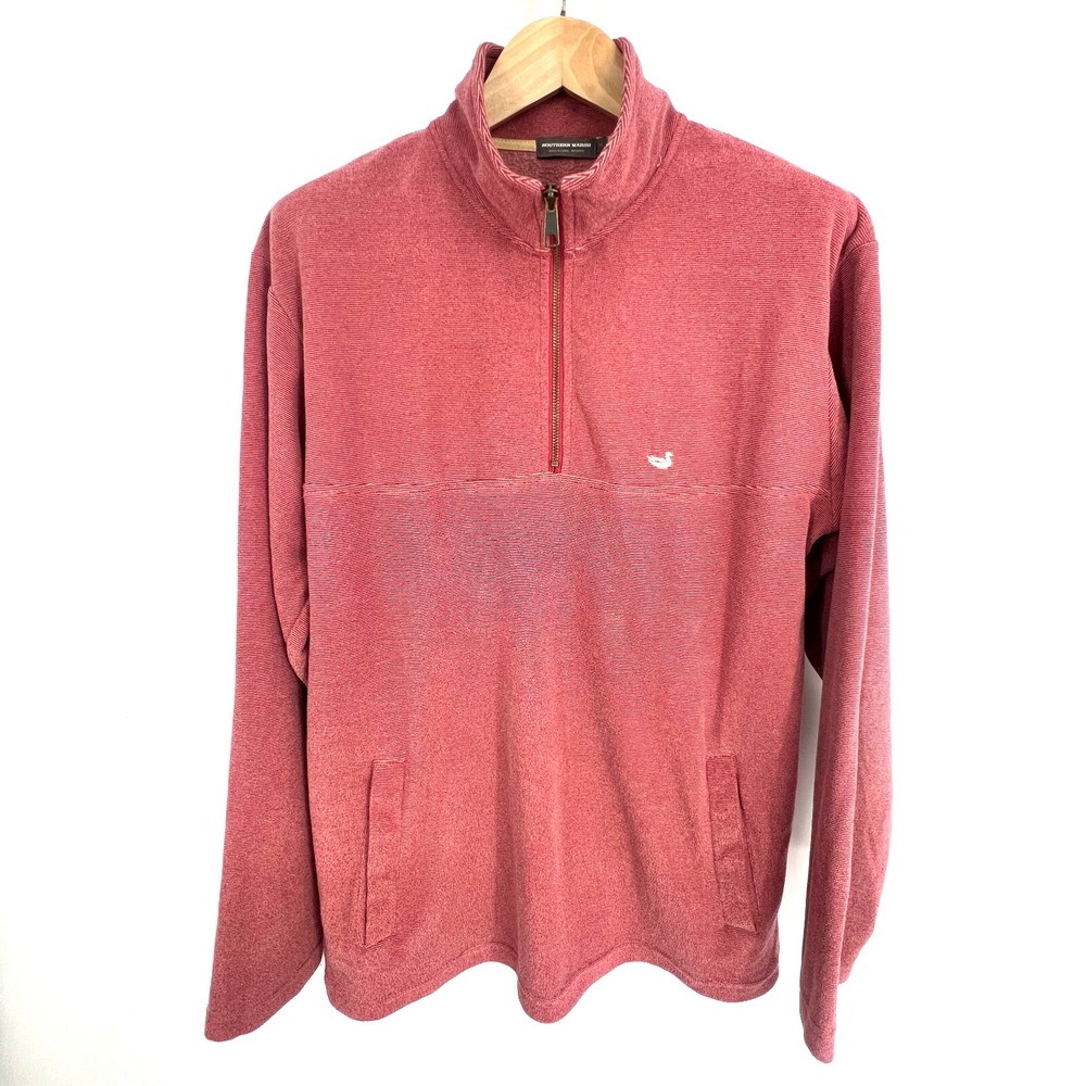 Southern Marsh Copper Trail Fleece Pullover Sweater Mens Size M Maroon 1/4‎ Zip